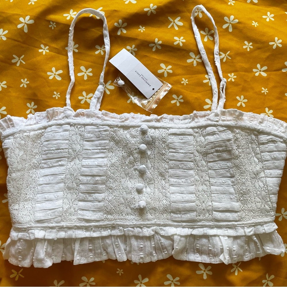 NWT Smocked Cropped Tank/bralette